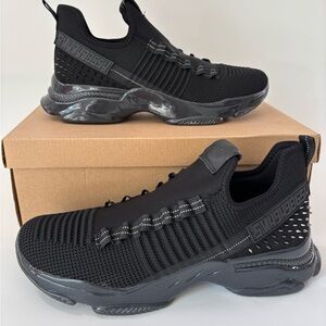 Steve Madden Maxima Black Rhinestones Athletic Sneakers Womens 12